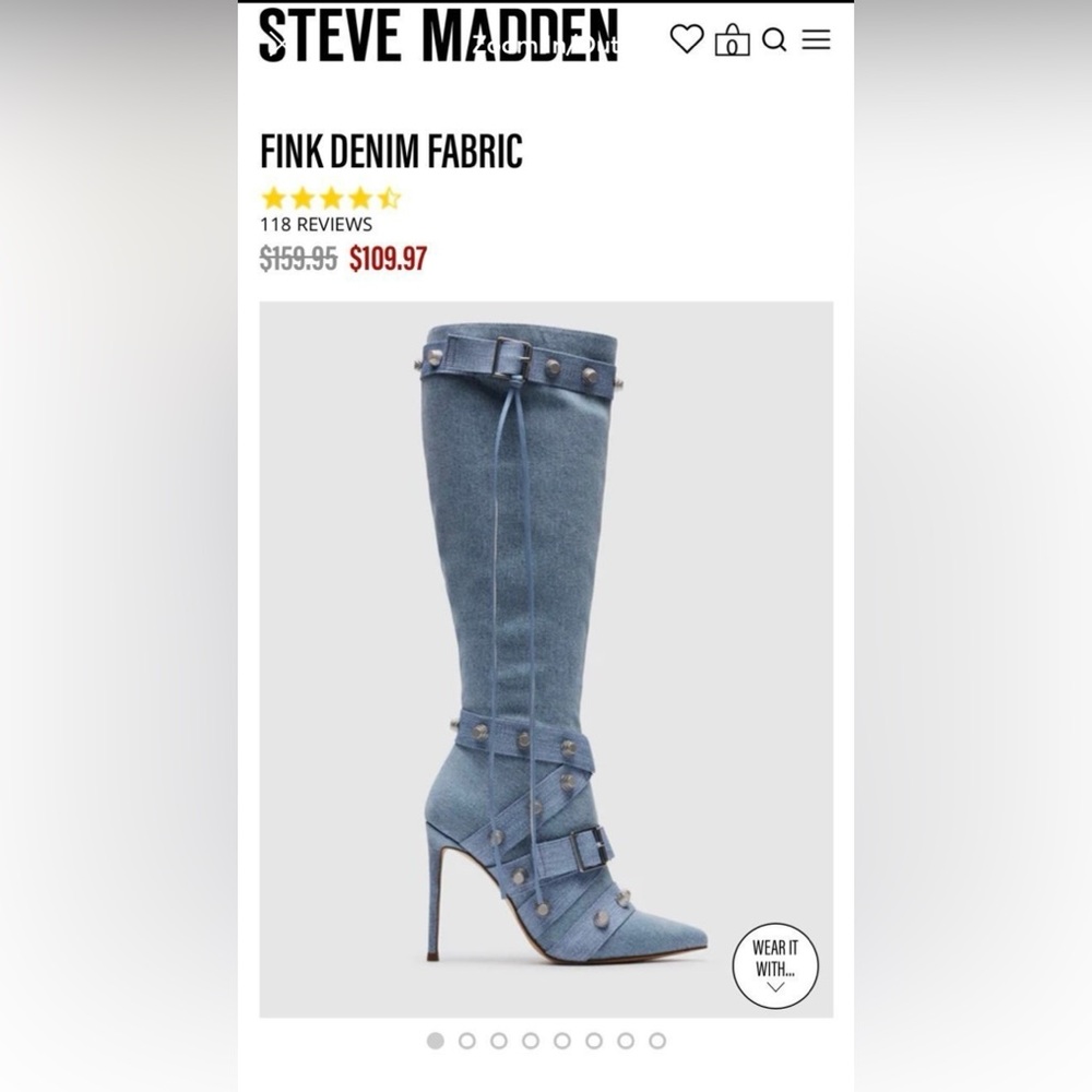 Steve Madden denim Fink Boots